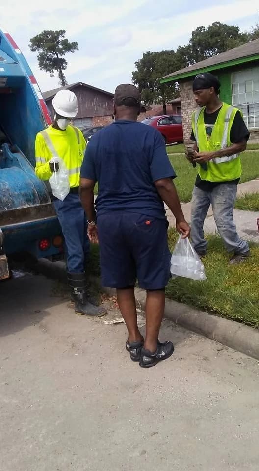 Community volunteers at work